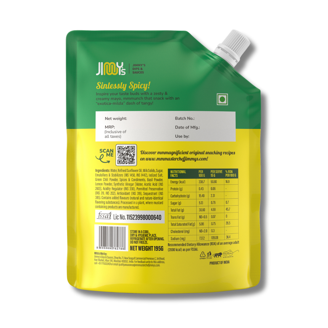 Chili Lime Basil Mayonnaise - 195gms