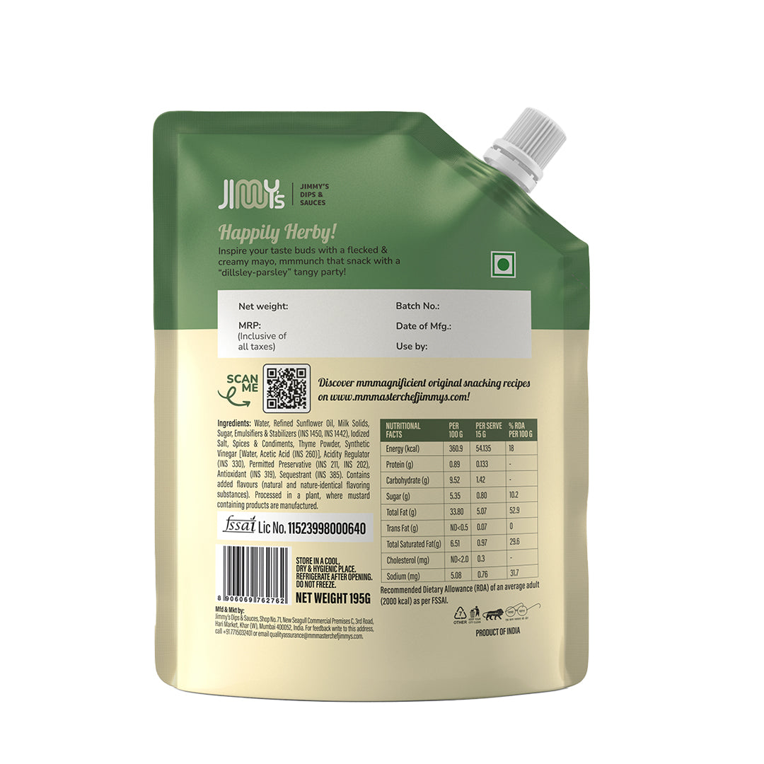 Honey Mustard Mayonnaise + Ranch Dip Mayonnaise - 390 gms