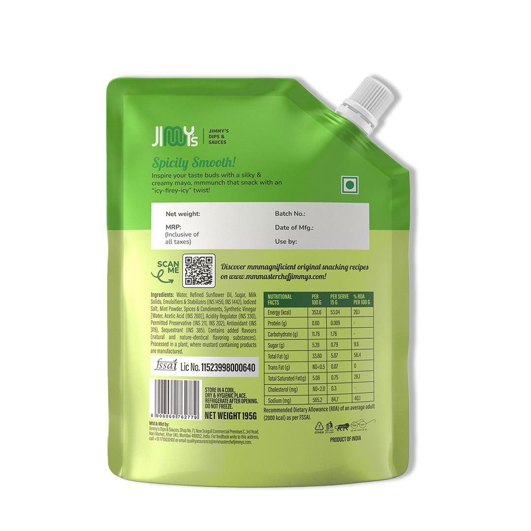 Original Eggless + Chilli Mint + Creamy Roasted Garlic + Chilli Cheese + Chilli Lime Basil Mayonnaise – 975 gms