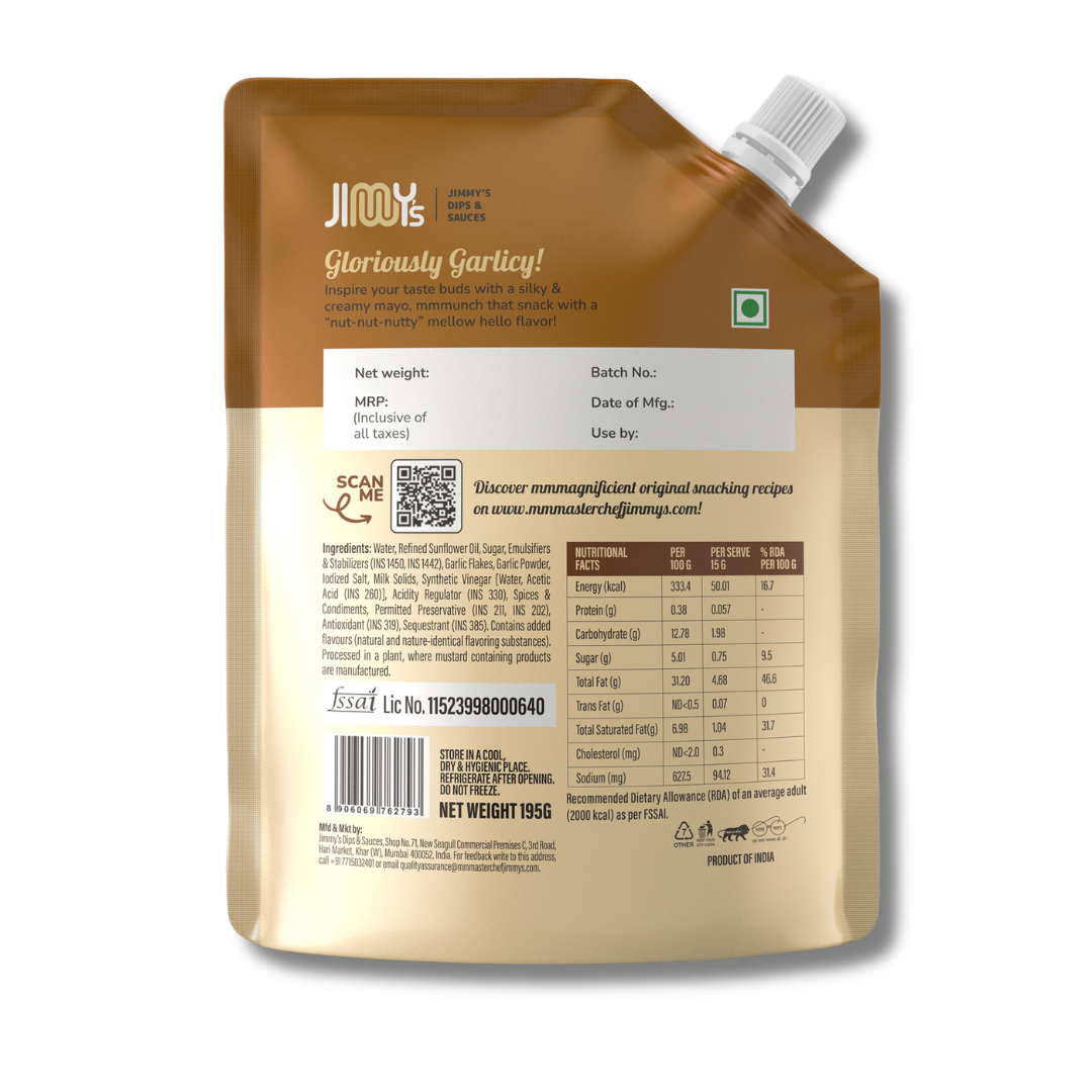 Creamy Roasted Garlic Mayonnaise - 195gms